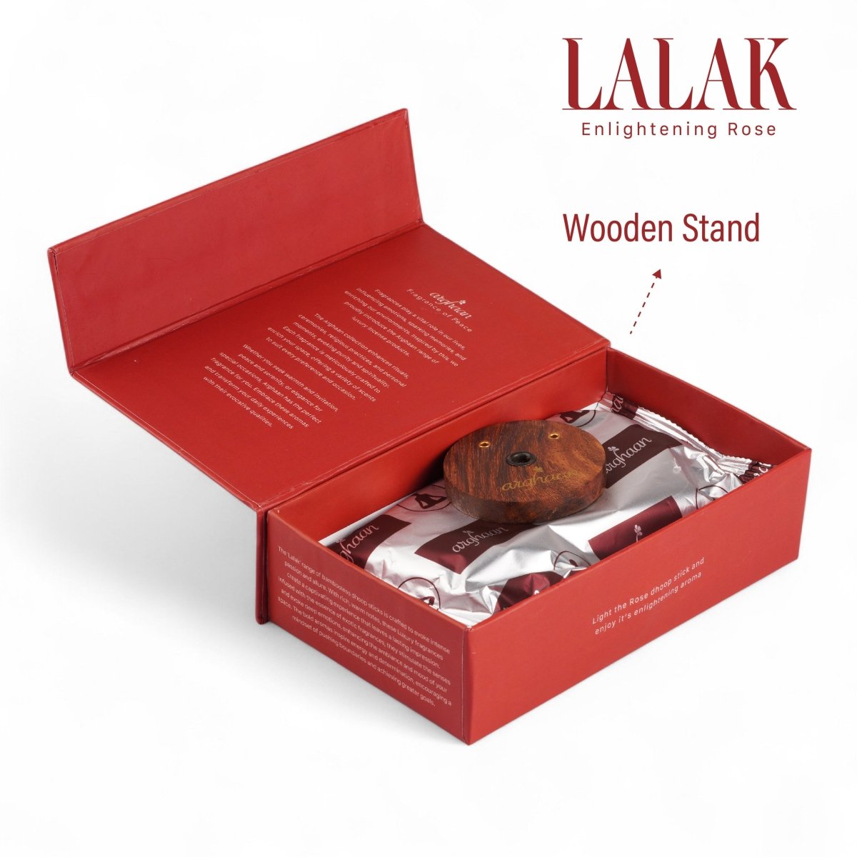 Lalak, Enlightening Rose Dhoop Sticks – 100% Charcoal - Free | 30 Premium Dhoop sticks + a free refill pack of 30 Sticks