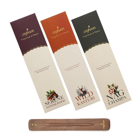 Arghaan Charcoal - Free Luxury Incense Sticks for Meditation, Prayer & Relaxation | Natural Aromatic Incense for Home & Office | Eco - Friendly, Low Smoke Fragrance for Calm & Wellness - Incense Sticks