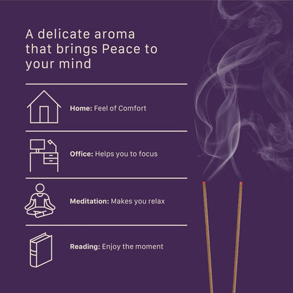 Arghaan Charcoal - Free Luxury Incense Sticks Combo – Rose & Lavender | Meditation, Prayer & Relaxation Incense for Home & Office | 54 Sticks (27x2) + Free Sheesham Wood Holder | Natural, Eco - Friendly, Low Smoke - Incense Sticks