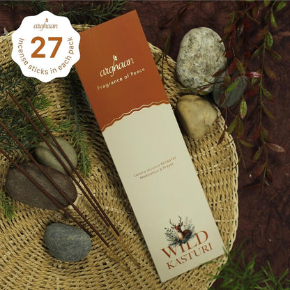 Arghaan Charcoal - Free Luxury Incense Sticks for Meditation, Prayer & Relaxation | Natural Aromatic Incense for Home & Office | Eco - Friendly, Low Smoke Fragrance for Calm & Wellness - Incense Sticks