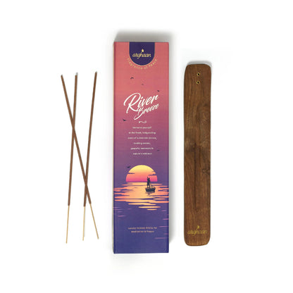 River Breeze Luxury Incense Sticks – 100% Charcoal - Free | 51 Eco - Friendly Sticks for Pooja, Meditation, Relaxation & Nature - Inspired Calm | Low Smoke Natural Incense for Home & Spiritual Use - 