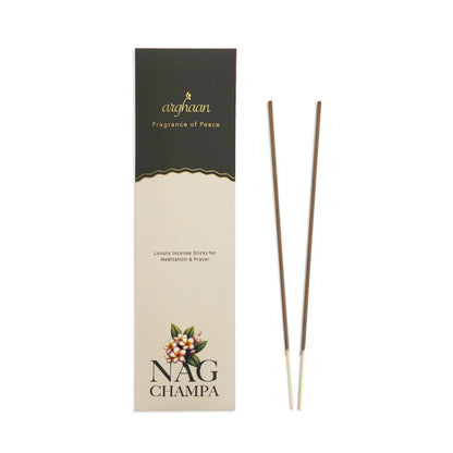 Nag Champa Premium Incense Sticks – 100% Charcoal - Free | 27 Eco - Friendly Sticks for Pooja, Meditation, Prayer & Spiritual Calm | Low Smoke Natural Nagchampa Incense for Home & Sacred Spaces - Incense Sticks