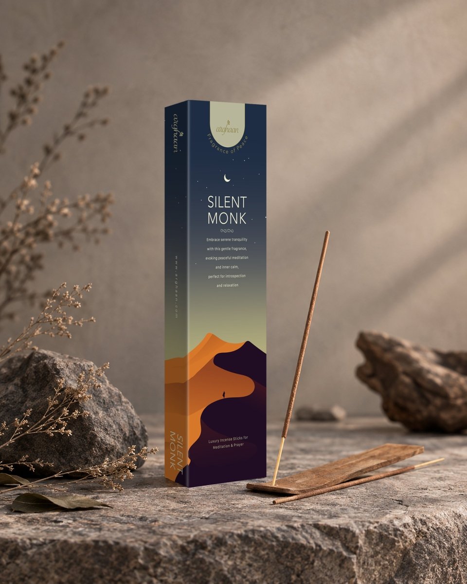 Silent Monk - A calm, subtle fragrance with refined notes| 51 sticks · Charcoal-free Best for Pooja, Meditation, Prayer & Spiritual Calm -