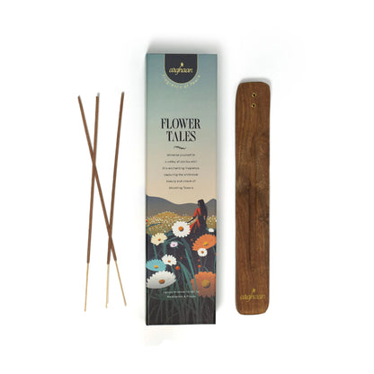 Flower Tales Luxury Incense Sticks – 100% Charcoal - Free | 51 Eco - Friendly Sticks for Pooja, Meditation, Prayer & Floral Tranquility | Low Smoke Natural Incense for Home & Relaxation - 