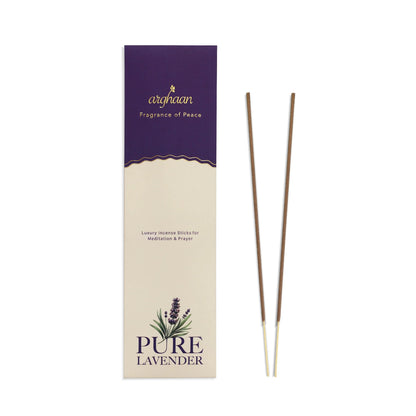 Pure Lavender Premium Incense Sticks – 100% Charcoal - Free | 27 Eco - Friendly Sticks for Pooja, Meditation, Prayer & Relaxation | Low Smoke Natural Lavender Incense for Home & Spiritual Calm - Incense Sticks