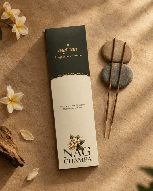 Nag Champa Premium Incense Sticks – 100% Charcoal-Free | 27 Eco-Friendly Sticks for Pooja, Meditation, Prayer & Spiritual Calm | Low Smoke Natural Nagchampa Incense for Home & Sacred Spaces - Incense Sticks