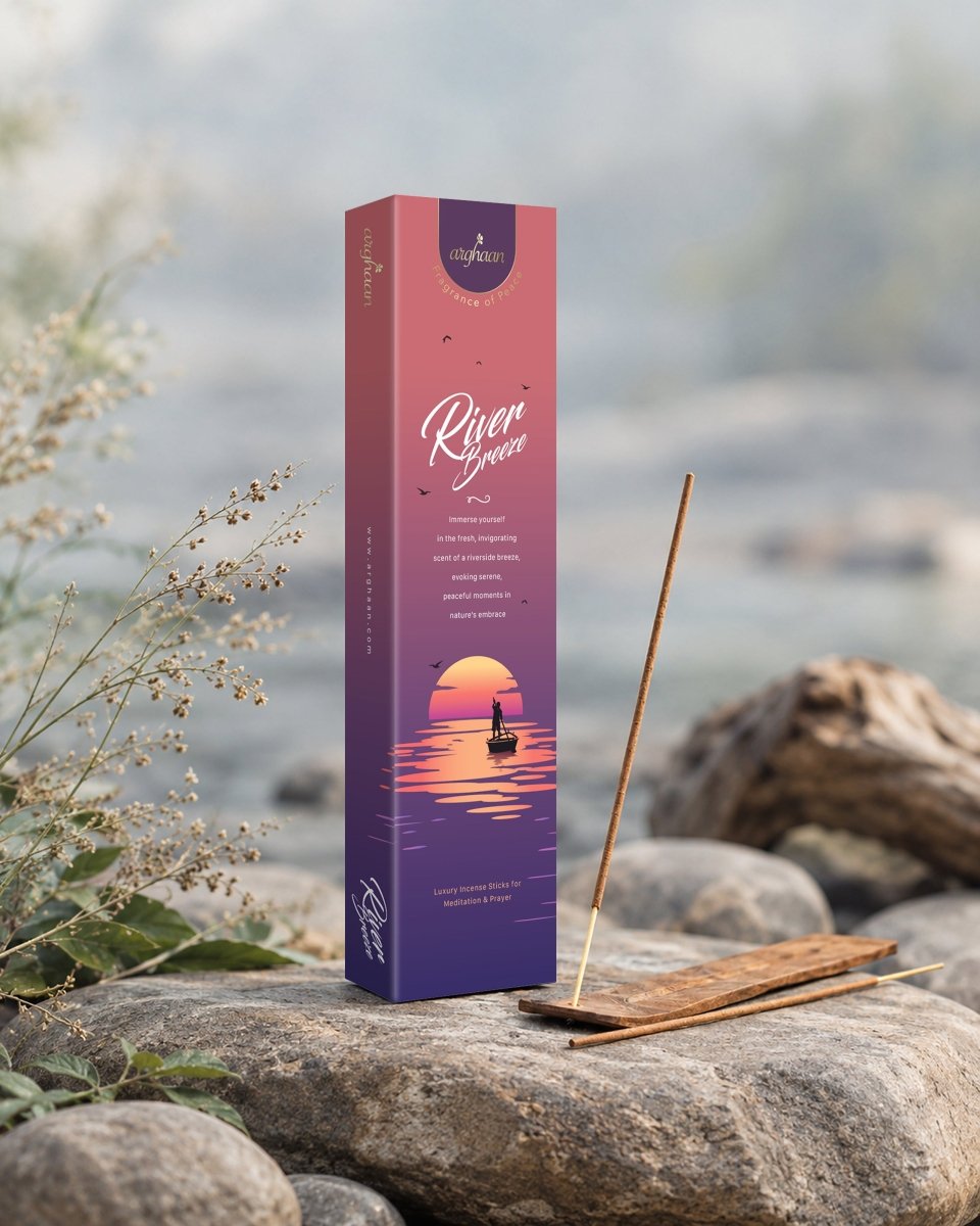 River Breeze - A fresh, airy fragrance with clean, breezy notes | 51 sticks · Charcoal-free Best for Pooja, Meditation, Prayer & Spiritual Calm -