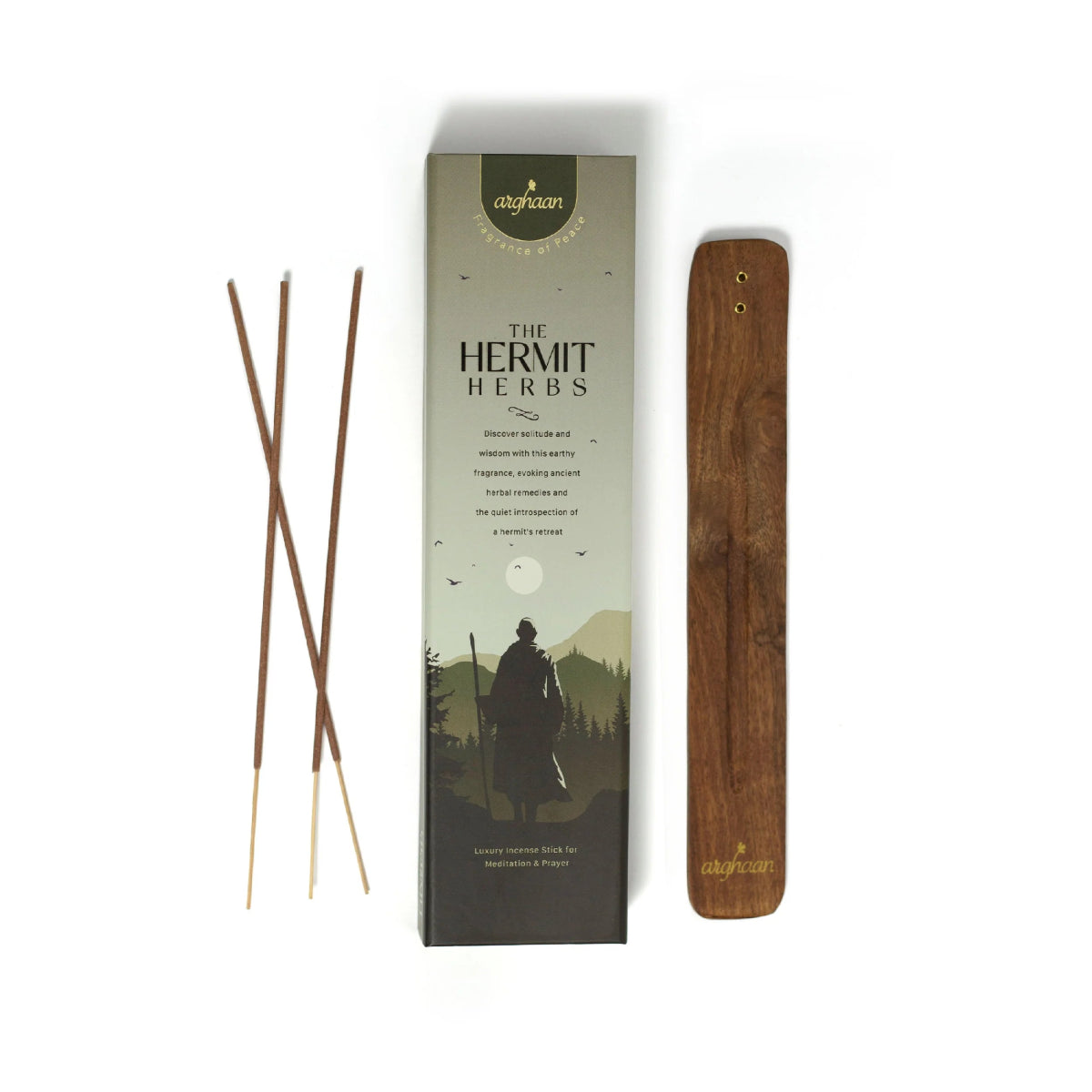 Hermit Herbs Luxury Incense Sticks – 100% Charcoal - Free | 51 Eco - Friendly Sticks for Pooja, Meditation, Prayer & Reflection | Low Smoke Natural Incense for Home & Spiritual Serenity - 