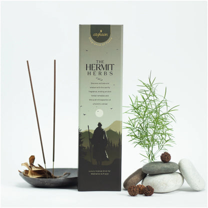 Hermit Herbs Luxury Incense Sticks – 100% Charcoal - Free | 51 Eco - Friendly Sticks for Pooja, Meditation, Prayer & Reflection | Low Smoke Natural Incense for Home & Spiritual Serenity - 