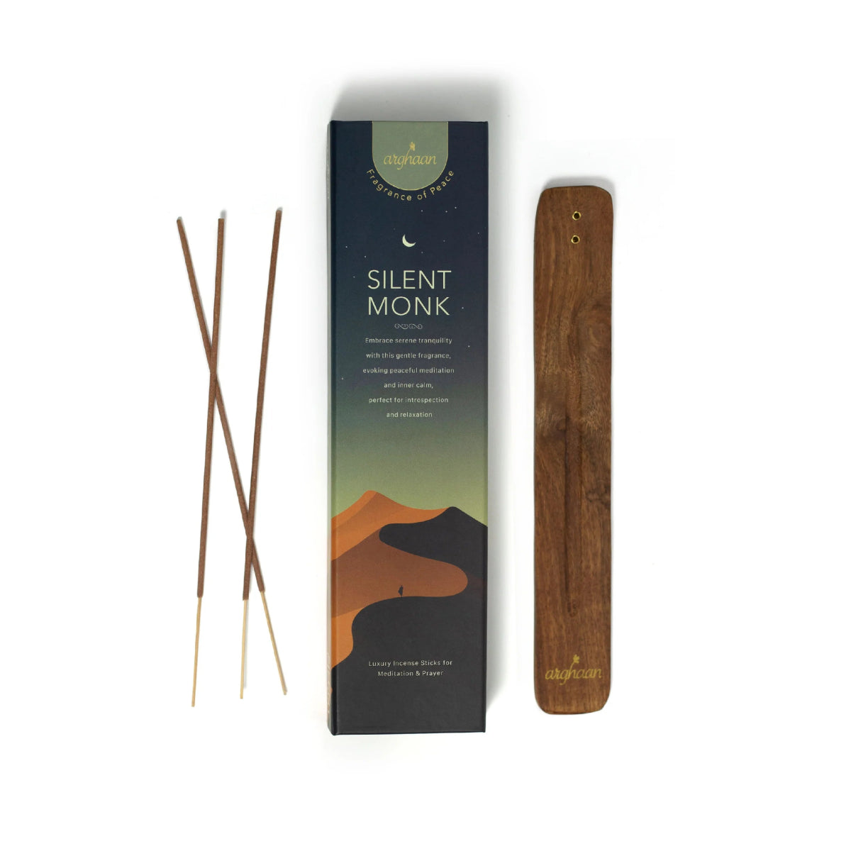 Silent Monk Luxury Incense Sticks – 100% Charcoal - Free | 51 Eco - Friendly Sticks for Pooja, Meditation, Prayer & Inner Peace | Low Smoke Natural Incense for Home & Spiritual Spaces - 