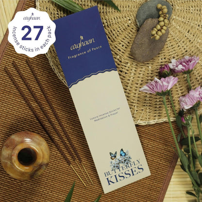 Luxury Charcoal - Free Incense Sticks for Meditation, Prayer & Relaxation | Natural Aromatic Incense for Home & Office Use | Eco - Friendly, Low Smoke Wellness Fragrance, Rose, Lavender, Butterfly Kisses - Incense Sticks