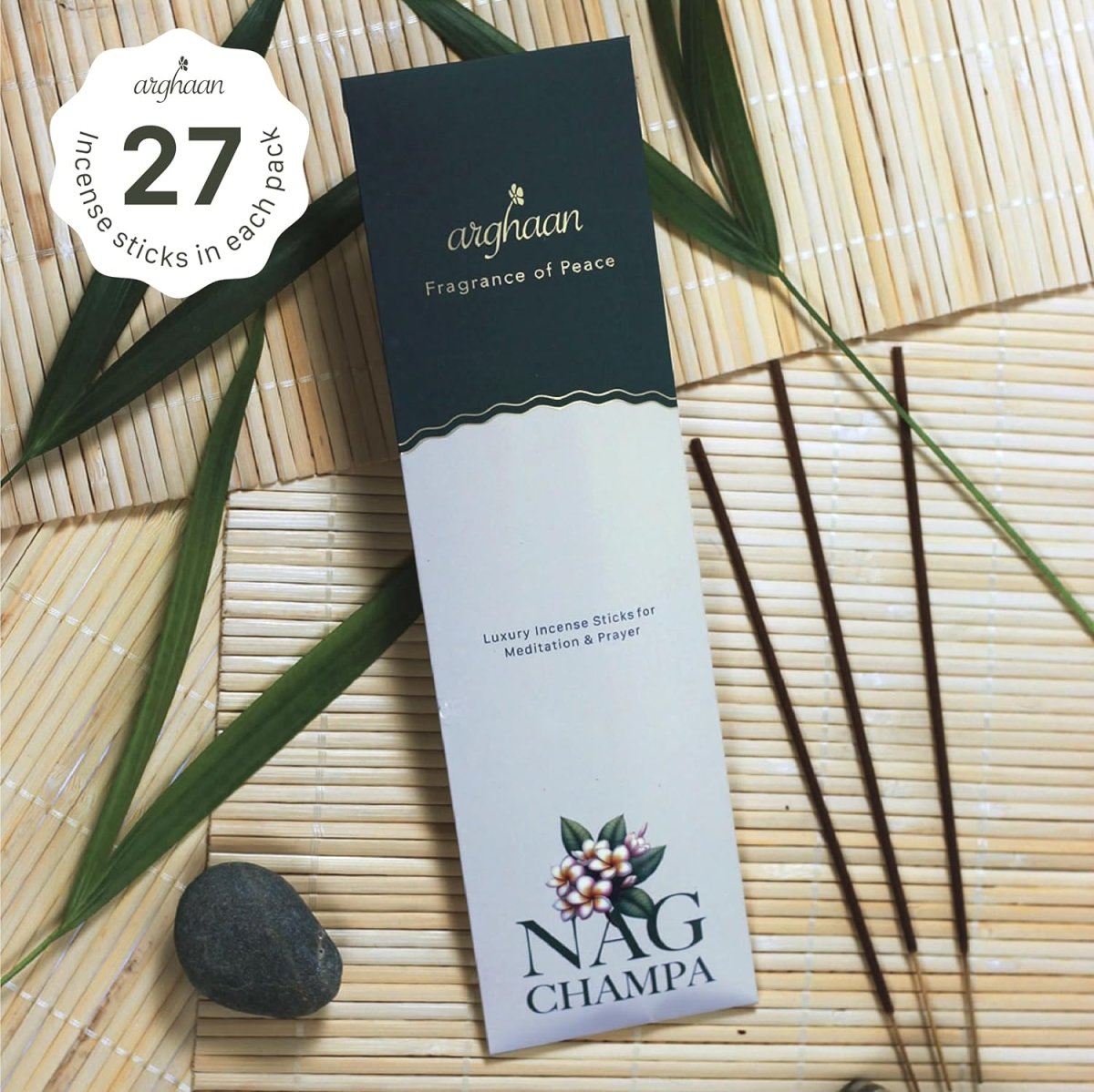 Arghaan Charcoal - Free Luxury Incense Sticks for Meditation, Prayer & Relaxation | Natural Aromatic Incense for Home & Office | Eco - Friendly, Low Smoke Fragrance for Calm & Wellness - Incense Sticks